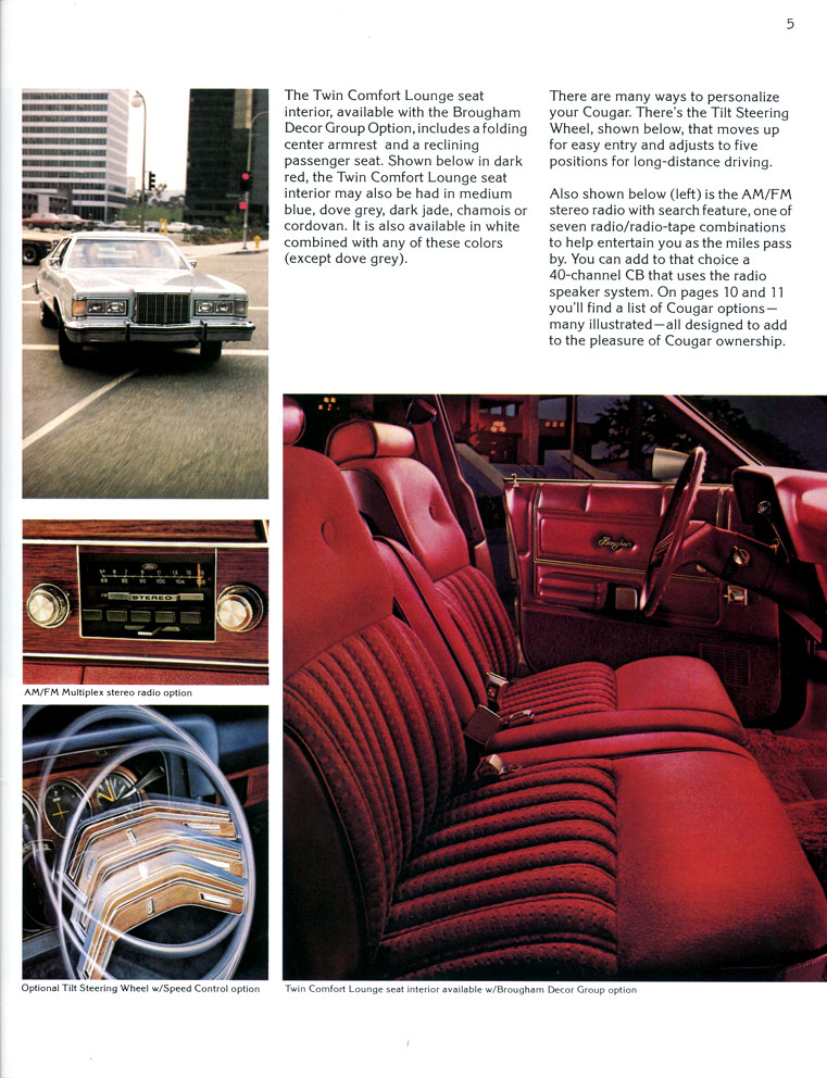 1979 Mercury Cougar Brochure Page 7